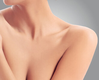 Ultherapy skin lifting Dublin - close-up of a woman's neck and decolletage Close-up of a woman's neck and decolletage for Ultherapy skin lifting in Dublin